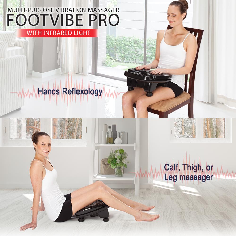 [Refurbished] Footvibe Pro Infrared Vibrating Foot Massager Reduce Neuropathy & Arthritis Pain
