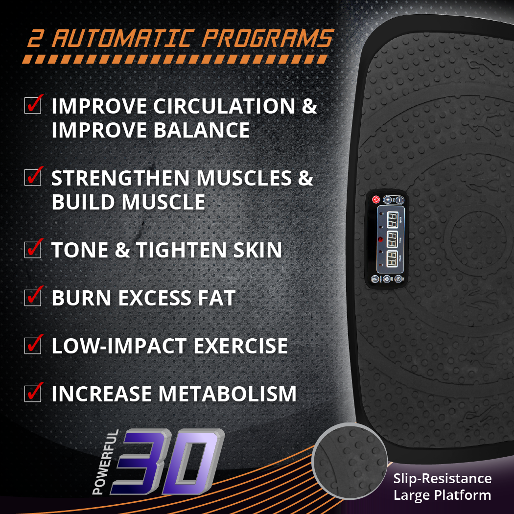 Vitality Plate 3D Vibration Fitness Platform w/Resistance Bands Daiwa