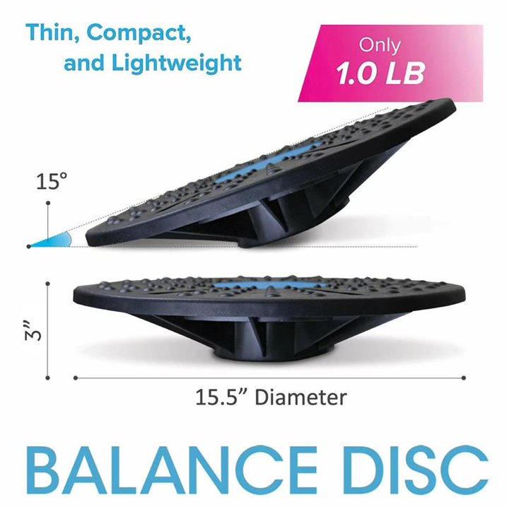 Daiwa Felicity Balance Board Disc Wobble Board Physical Therapy Equipment Core Trainer Lightweight Only 1 pound and Holds Up to 300 Pounds