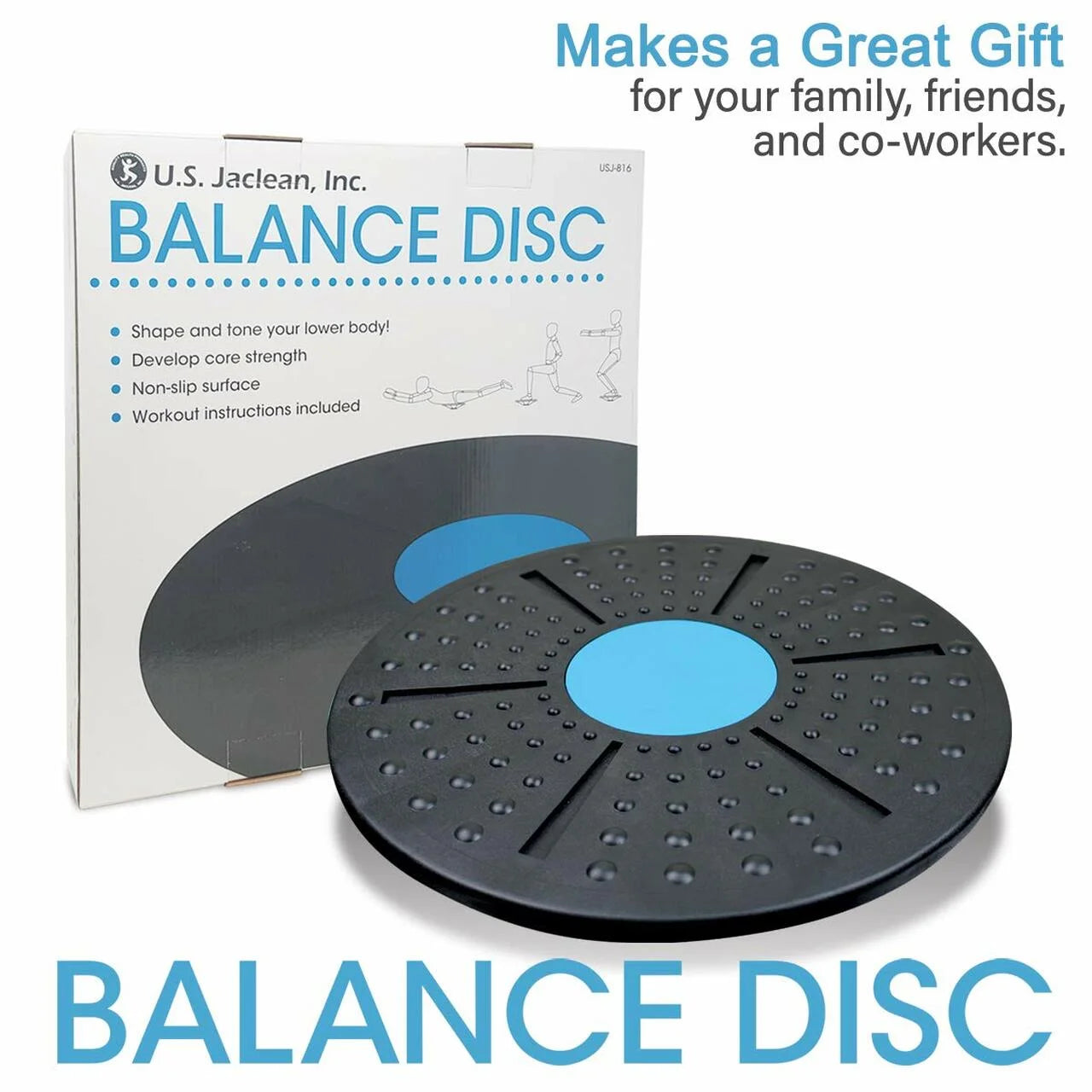 Daiwa Felicity Balance Board Disc Wobble Board Physical Therapy Equipment Core Trainer Lightweight Only 1 pound and Holds Up to 300 Pounds