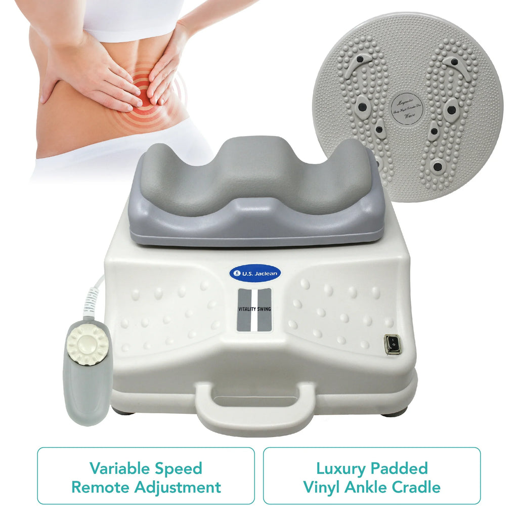 Daiwa Felicity Vitality Swing & Core Twister Bundle – Passive Exercise for Relaxation, Circulation, and Core Strength – Lymphatic Chi Machine + Magnetic Waist Twister Board