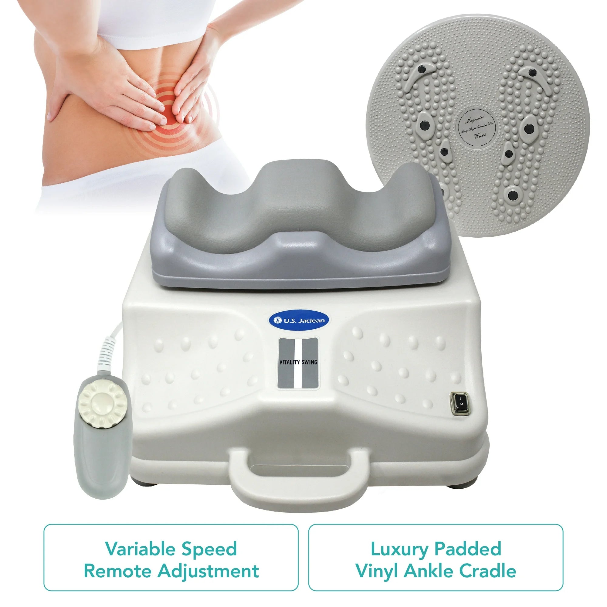 Daiwa Felicity Vitality Swing & Core Twister Bundle – Passive Exercise for Relaxation, Circulation, and Core Strength – Lymphatic Chi Machine + Magnetic Waist Twister Board