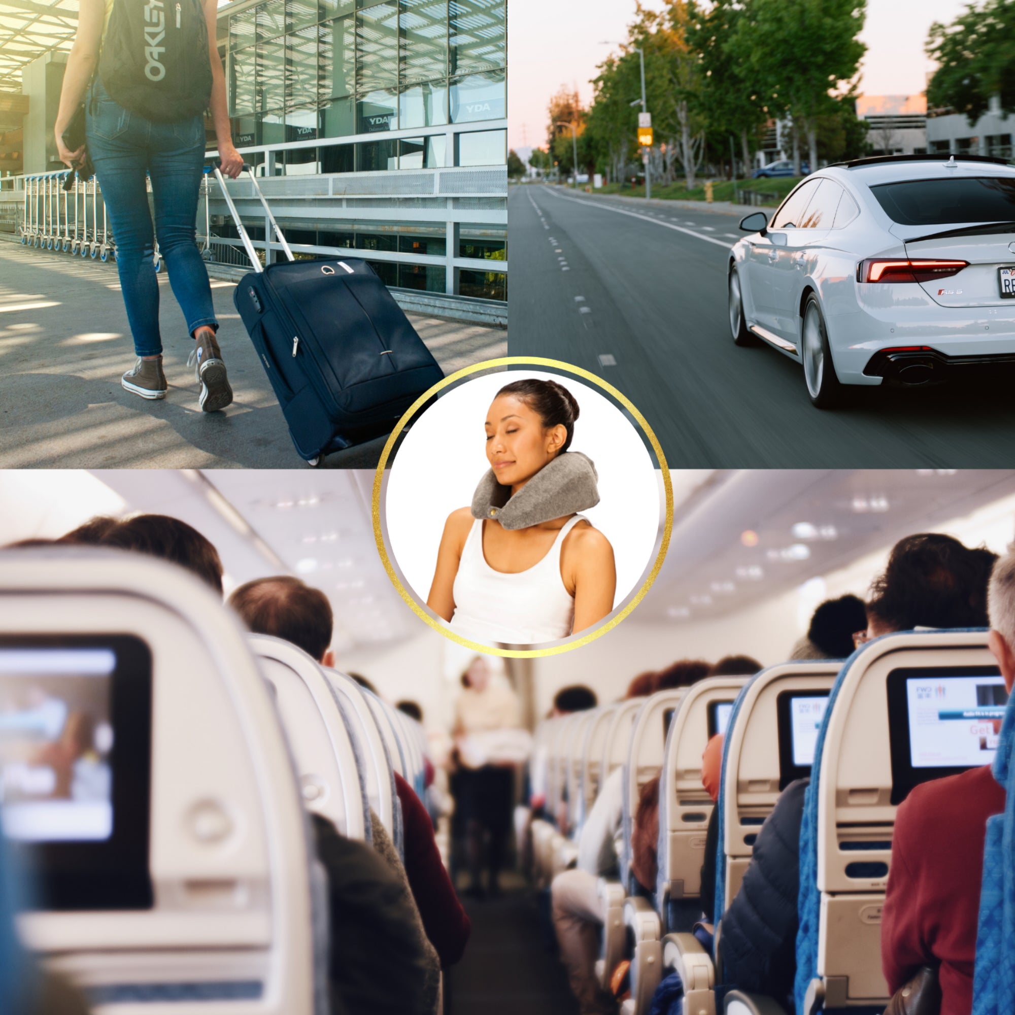 Daiwa Felicity Memory Foam Travel Pillow – Compact, Lightweight, and Contoured Comfort