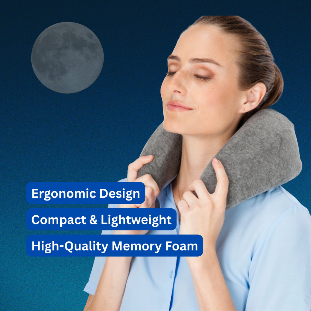 Daiwa Felicity Memory Foam Travel Pillow – Compact, Lightweight, and Contoured Comfort
