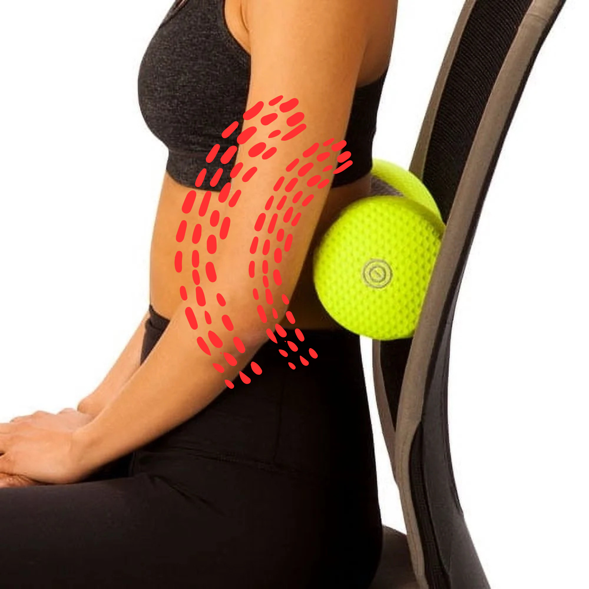 Daiwa Felicity Vibe N' Roll – Portable Vibration Massager & Posture Corrector for Lumbar, Spine, and Nerve Pain Relief – Ergonomic Foam Roller for Home, Office, and Travel