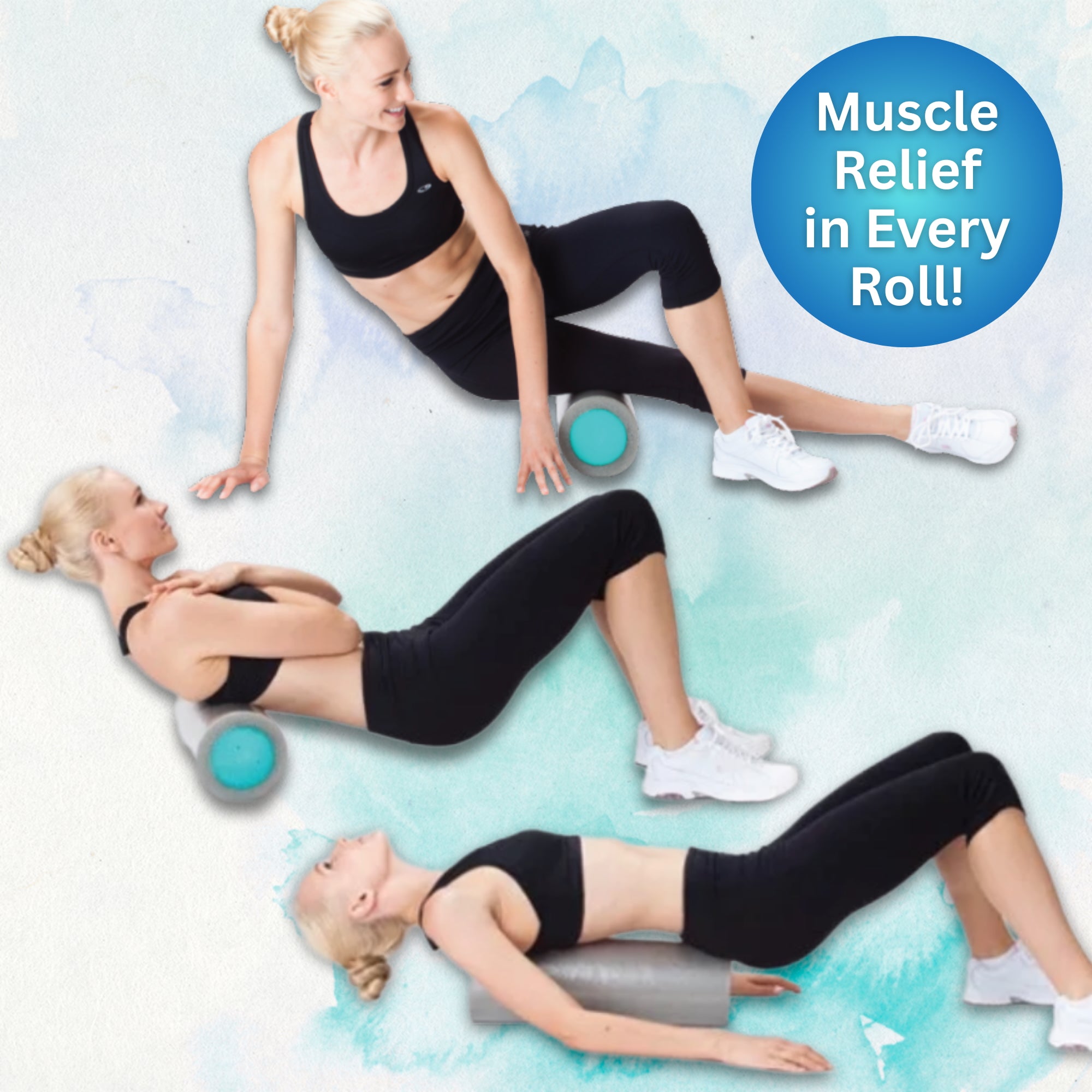 Daiwa Felicity Durable High-Density Foam Roller for Muscle Recovery, Stretching, and Core Workouts