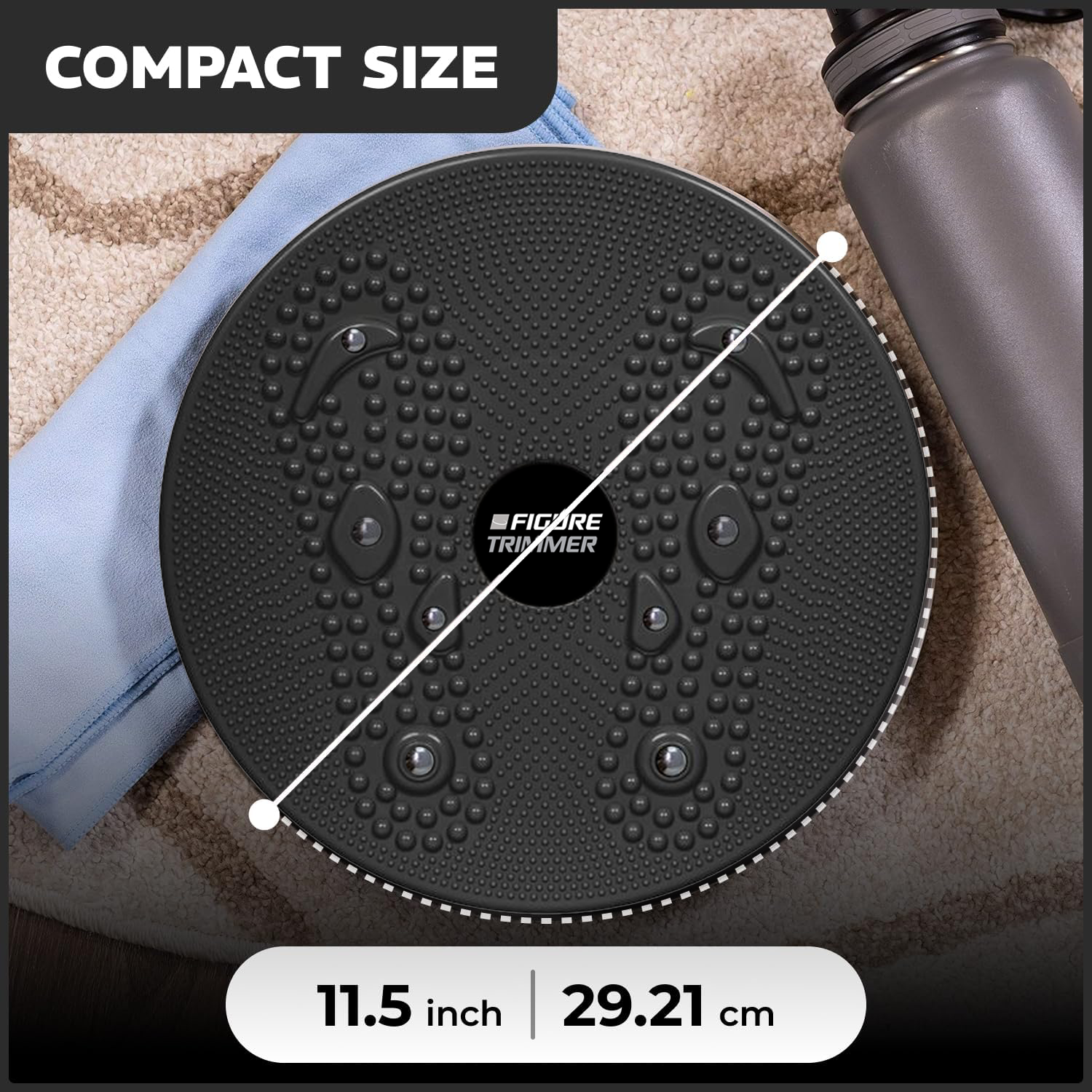 Daiwa Felicity Figure Trimmer Ab Twister Board for Exercise Waist Twisting Disc with 8 Magnets