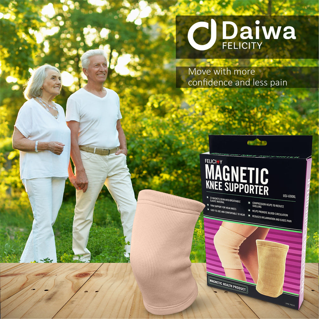 Daiwa Felicity Magnetic Knee Brace for Arthritis Joint Pain Injury Recovery - Knee Compression Sleeve