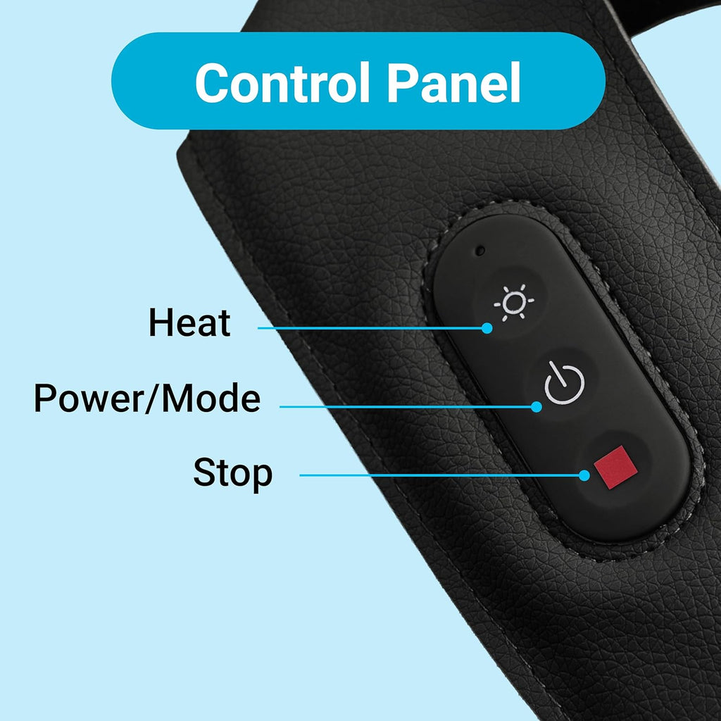 Daiwa Felicity Momizo Neck and Shoulder Massager – 4 Deep Kneading Nodes, Heat Therapy, Rechargeable, Hands-Free, One-Touch Control