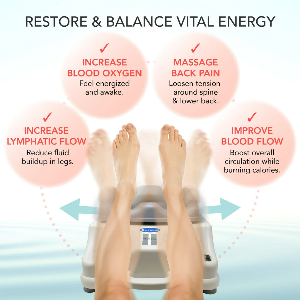 Daiwa Felicity Vitality Swing & Core Twister Bundle – Passive Exercise for Relaxation, Circulation, and Core Strength – Lymphatic Chi Machine + Magnetic Waist Twister Board