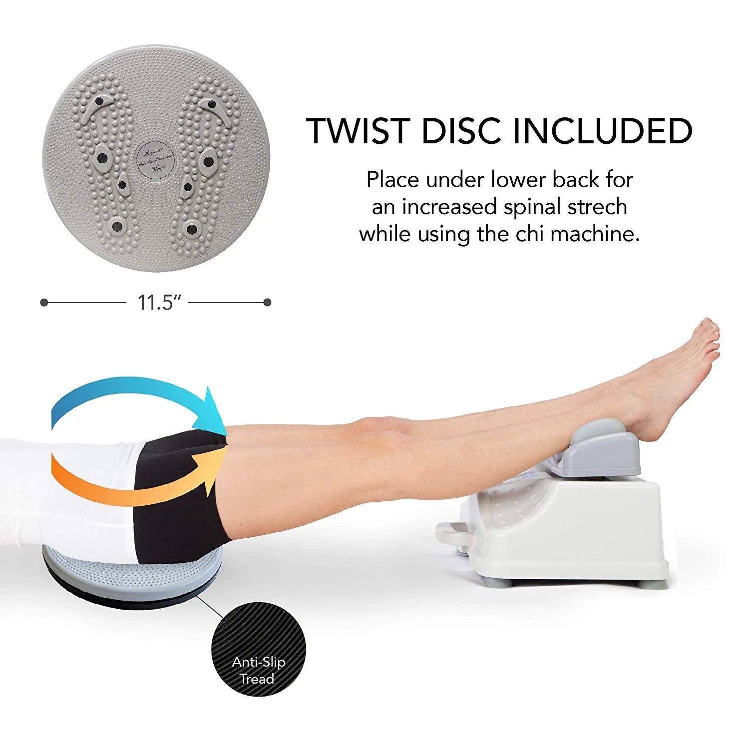 Daiwa Felicity Vitality Swing & Core Twister Bundle – Passive Exercise for Relaxation, Circulation, and Core Strength – Lymphatic Chi Machine + Magnetic Waist Twister Board