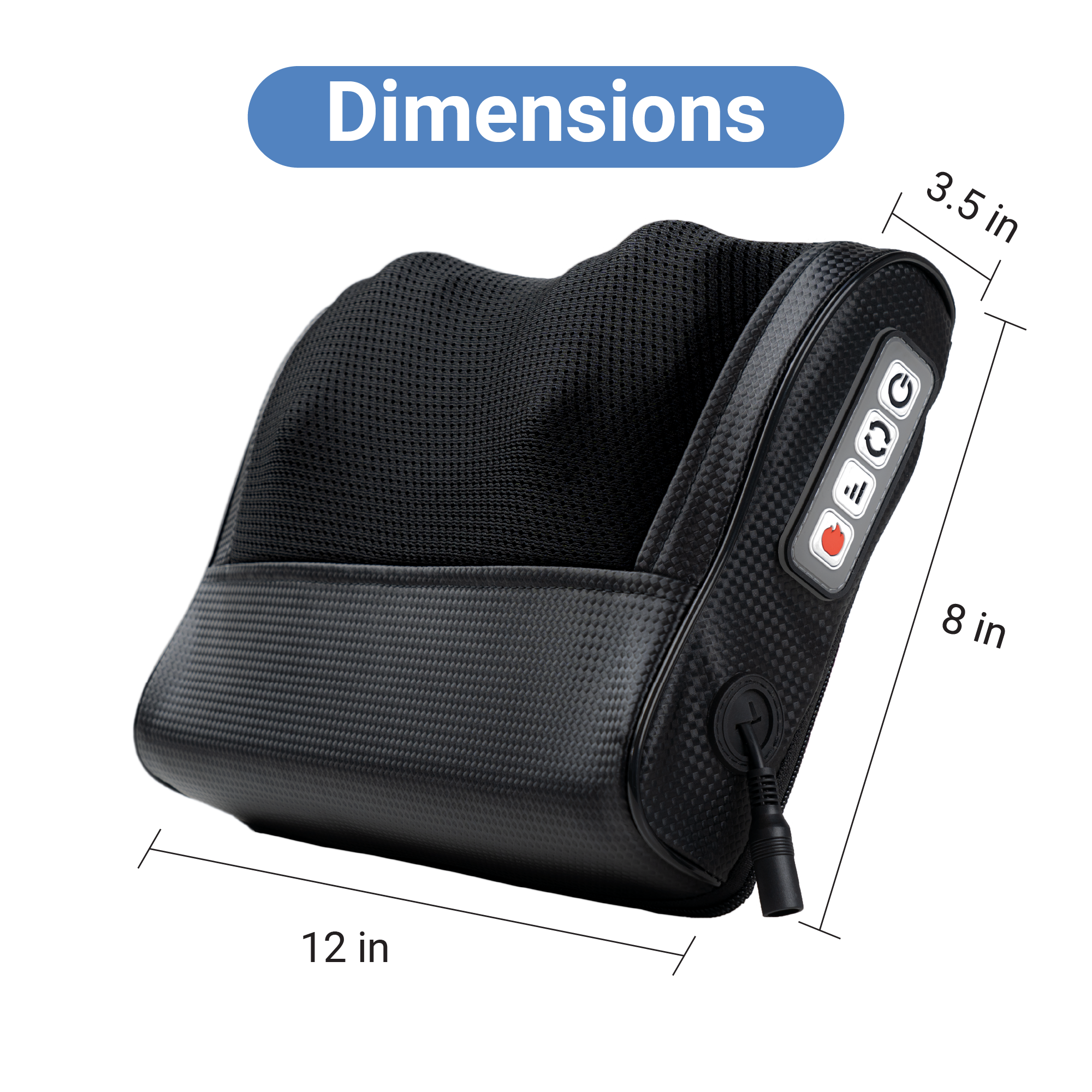 Daiwa Felicity Back & Feet Shiatsu Massager with Heat – Deep Kneading Relief