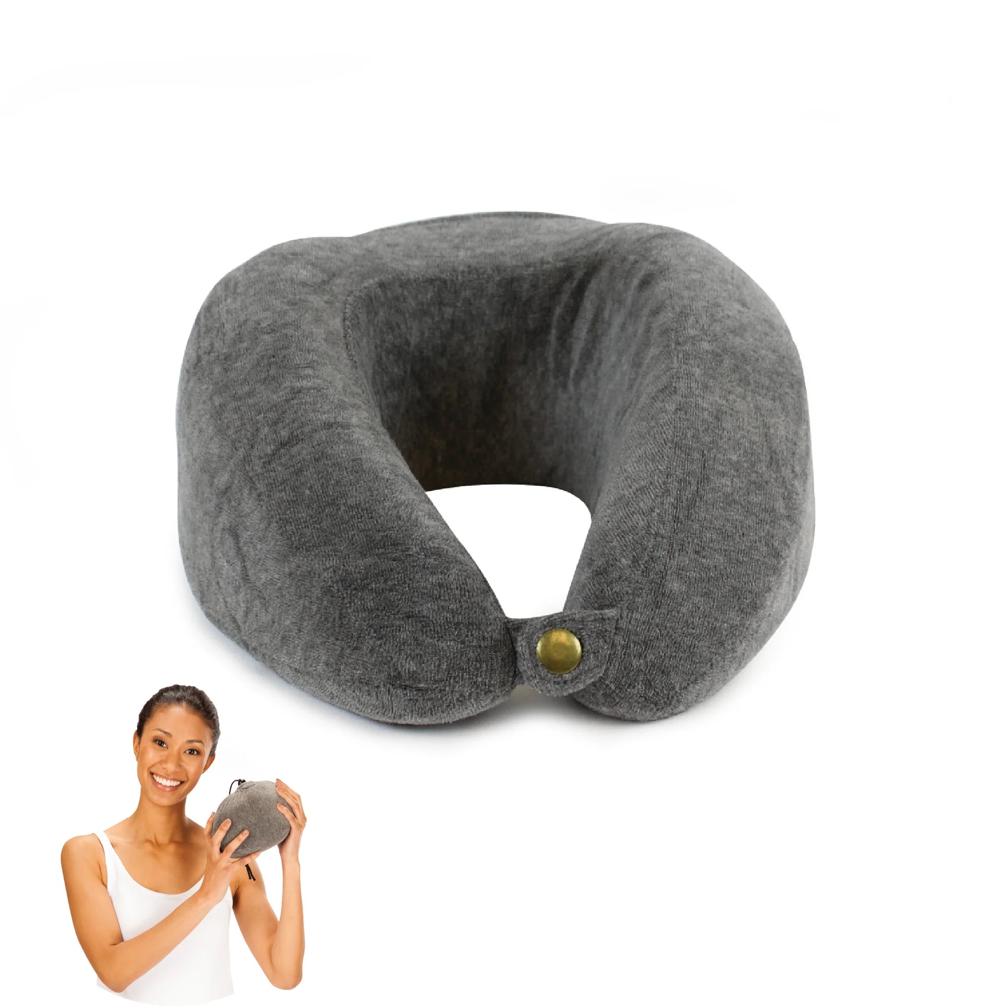 Daiwa Felicity Memory Foam Travel Pillow – Compact, Lightweight, and Contoured Comfort