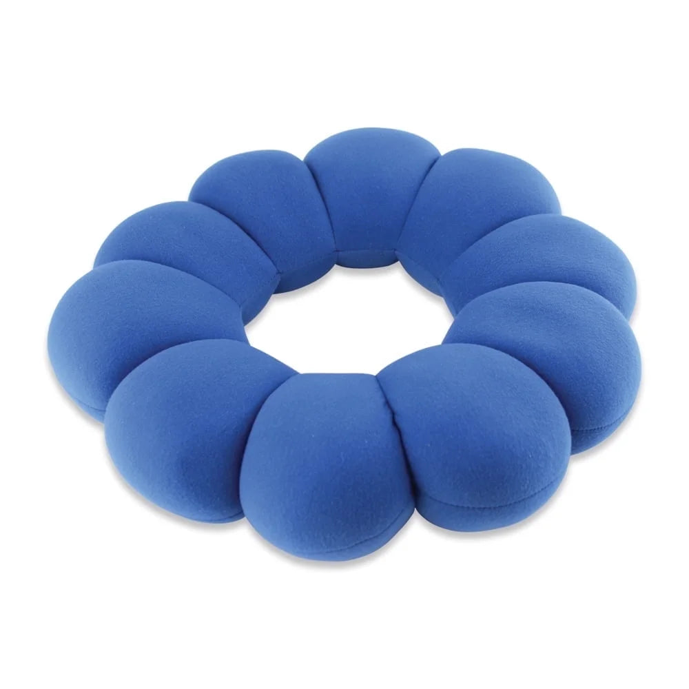 Daiwa Felicity Cloud Pillow - Multi-Position Neck, Back, and Lumbar Support Travel Pillow with Microbeads - Adjustable Donut Pillow for Airplane, Car, Office, and Home Comfort