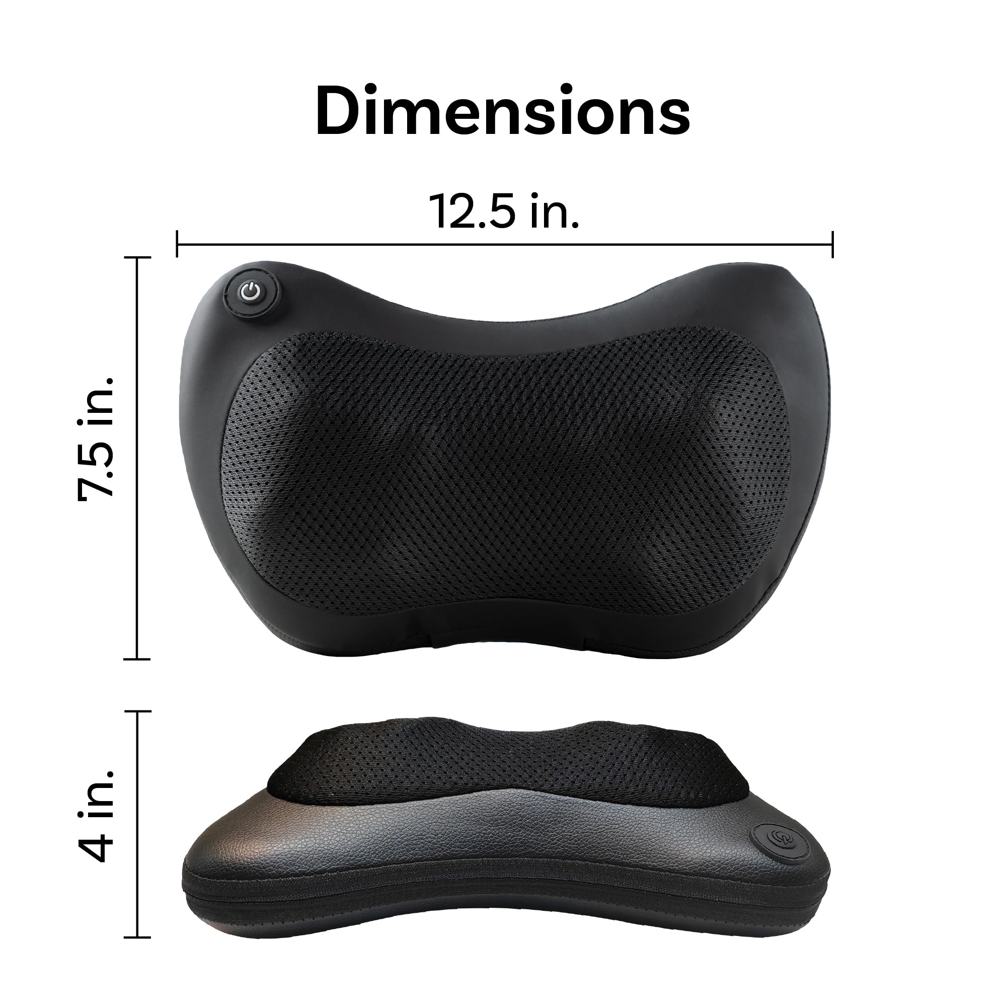 Daiwa Felicity Happy Back Day Shiatsu Neck & Back Massager with Heat – 8 Kneading Nodes, 15-Min Auto-Off, Ergonomic Hands-Free Design, Lightweight Portable Massage Pillow