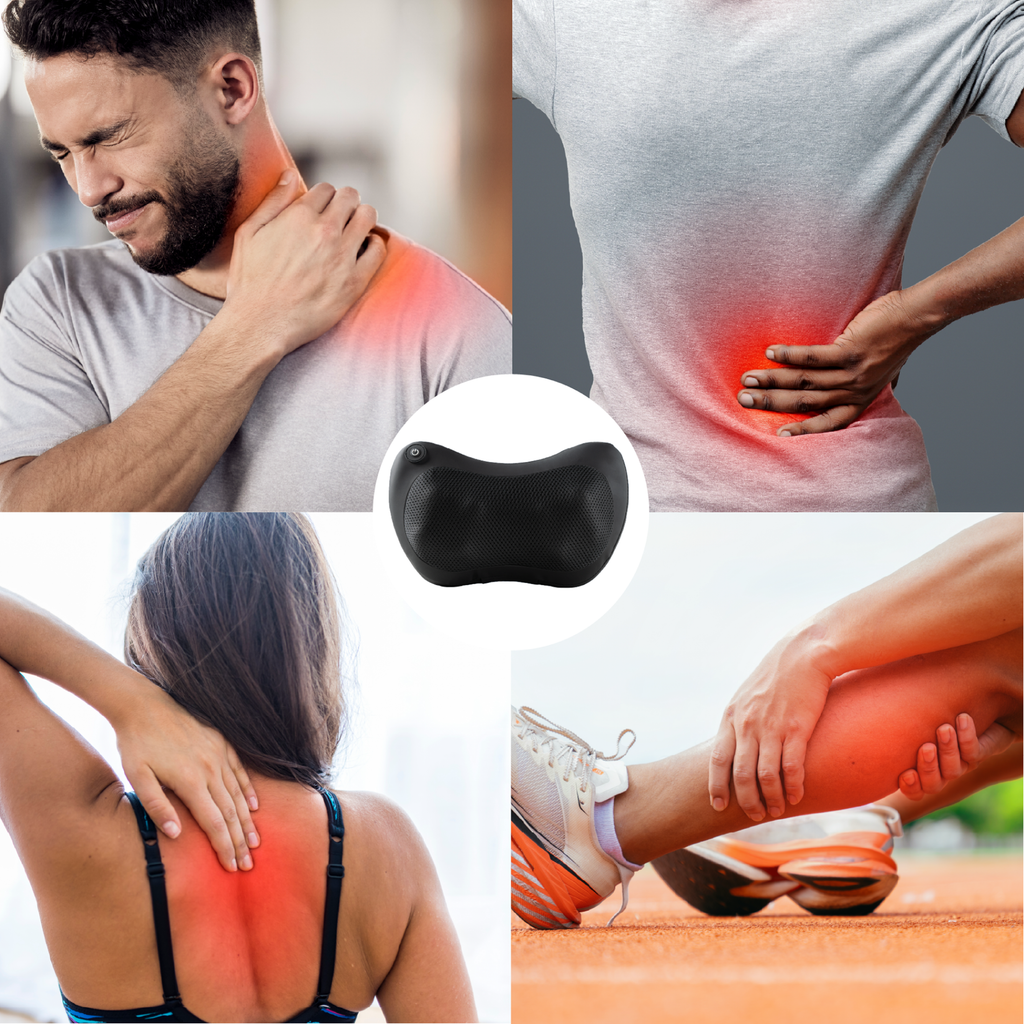 Daiwa Felicity Happy Back Day Shiatsu Neck & Back Massager with Heat – 8 Kneading Nodes, 15-Min Auto-Off, Ergonomic Hands-Free Design, Lightweight Portable Massage Pillow