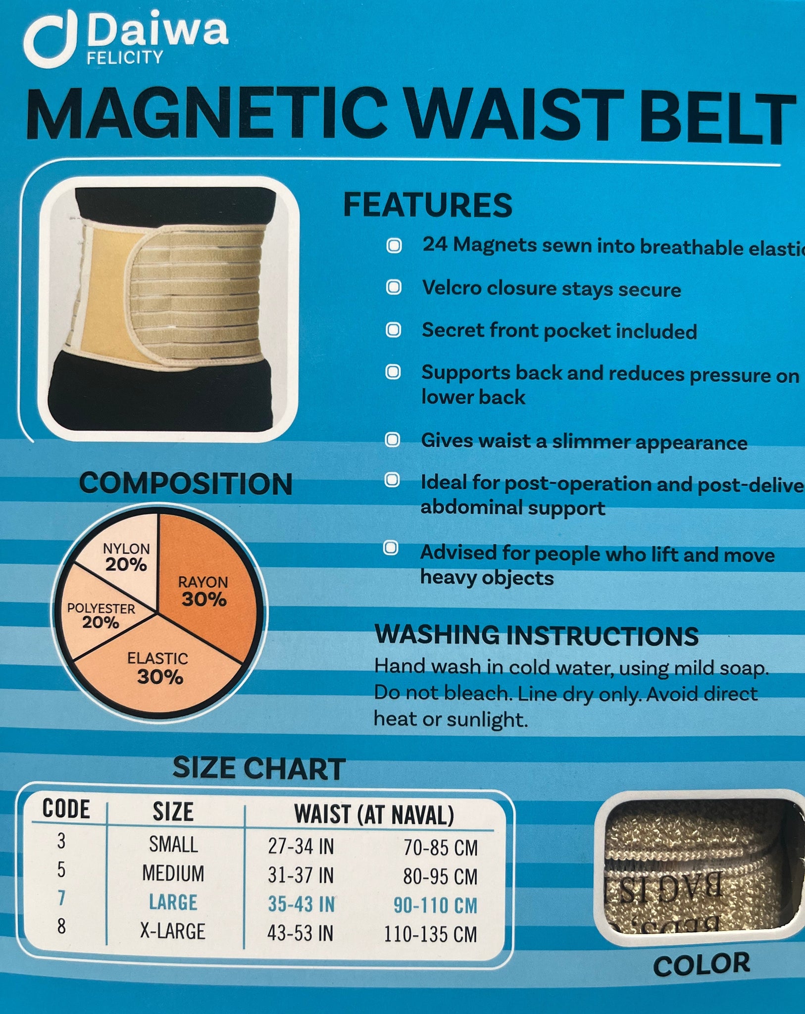Daiwa Felicity - Magnetic Waist Belt Rayon Materia