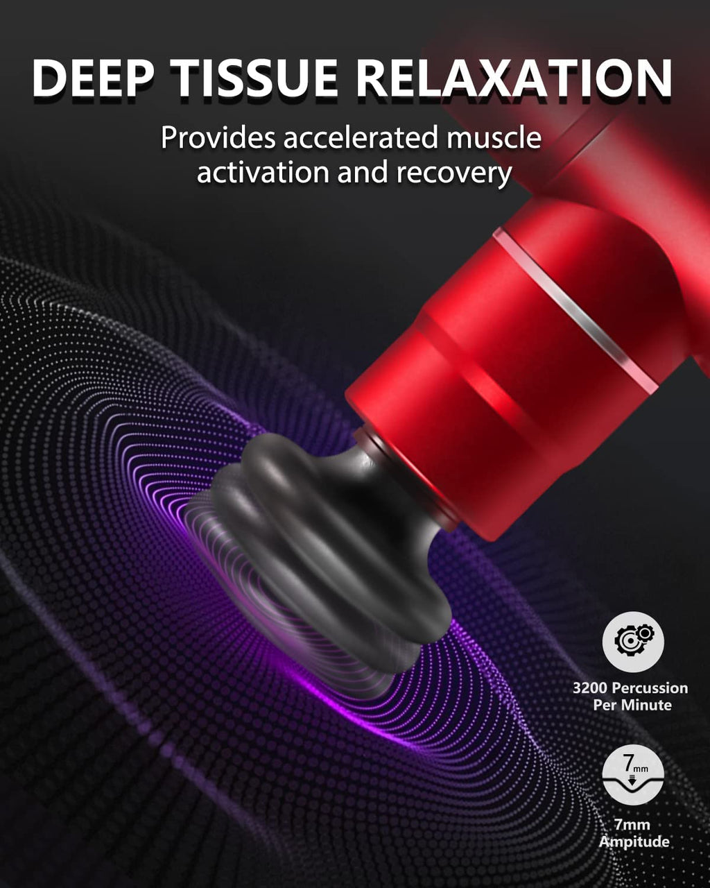 Daiwa Felicity Marvel Mini Massage Gun Deep Tissue Massage Gun Portable Percussion Muscle Massager Quiet Pocket-Sized Muscle Massage Gun