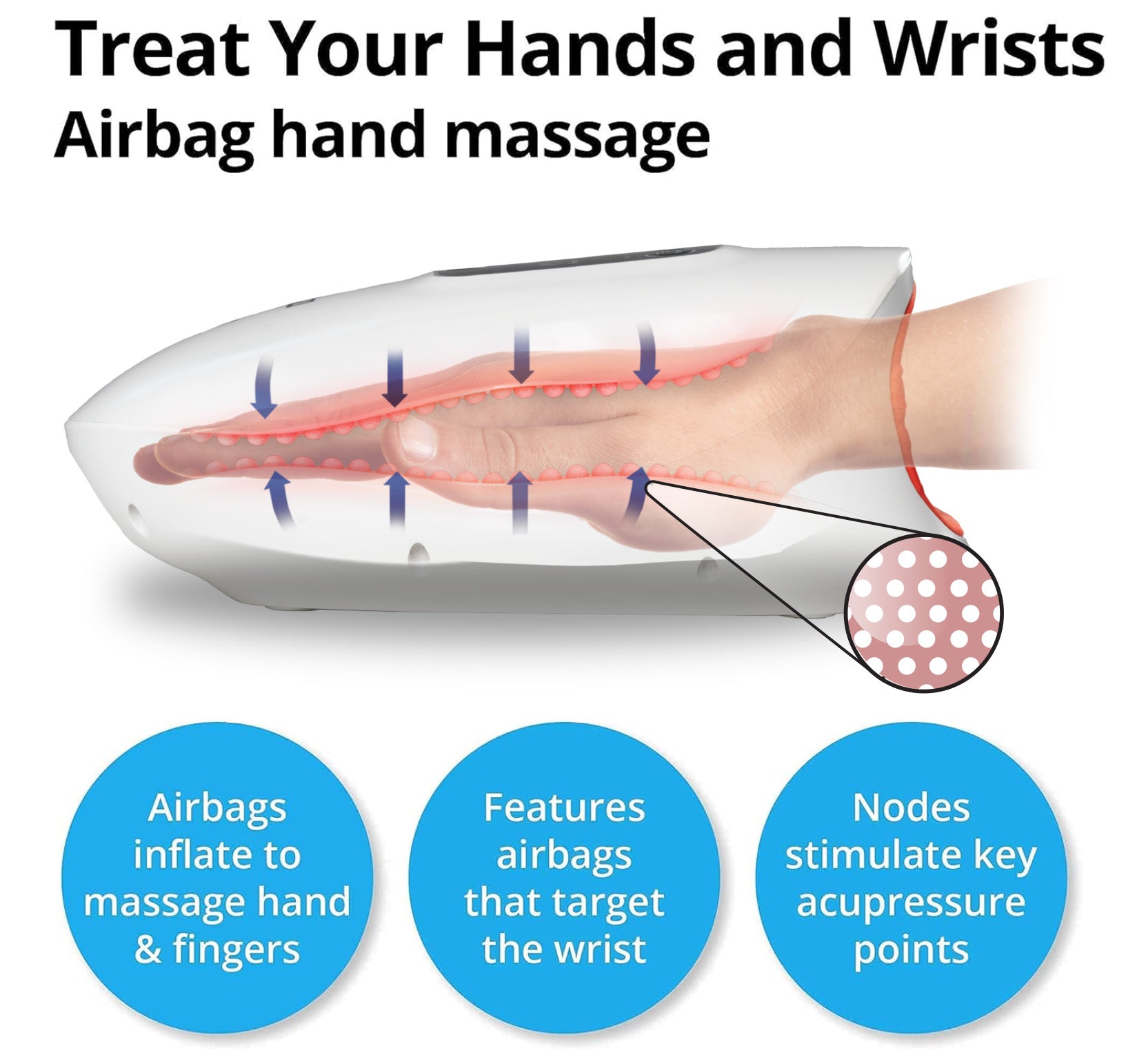 Daiwa Felicity Mouth of Truth Hand Massager – Laughing Air Compression, Reflexology, Cordless, 3 Modes for Hand Pain Relief