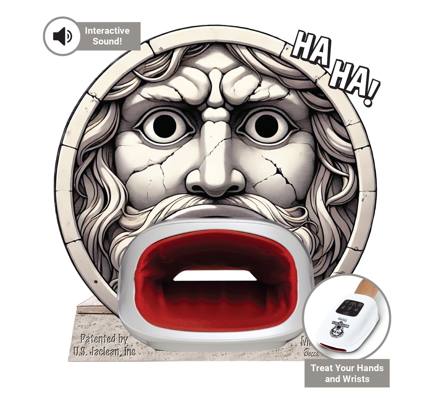 Daiwa Felicity Mouth of Truth Hand Massager – Laughing Air Compression, Reflexology, Cordless, 3 Modes for Hand Pain Relief