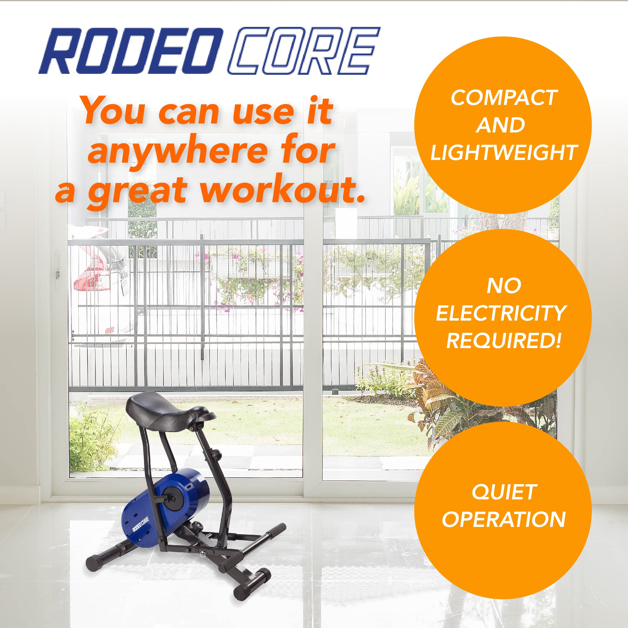 Daiwa Felicity Rodeo Core – Compact Core & Leg Workout Machine | Horseback Riding Motion for Abs, Glutes & Thighs | Home Fitness Equipment for Cardio & Weight Loss