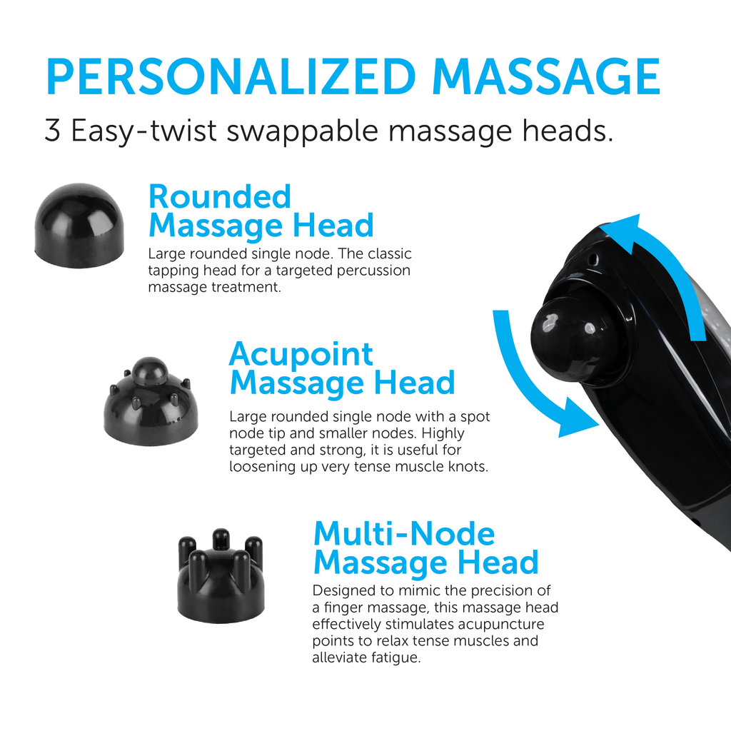 Daiwa Felicity Electric Handheld Massager Tapping Pro - Deep Tissue, Back, Neck, Shoulder, Leg, and Calf Muscle Massager - FSA HSA Eligible Massage Machine with Heat for Pain and Stress Relief