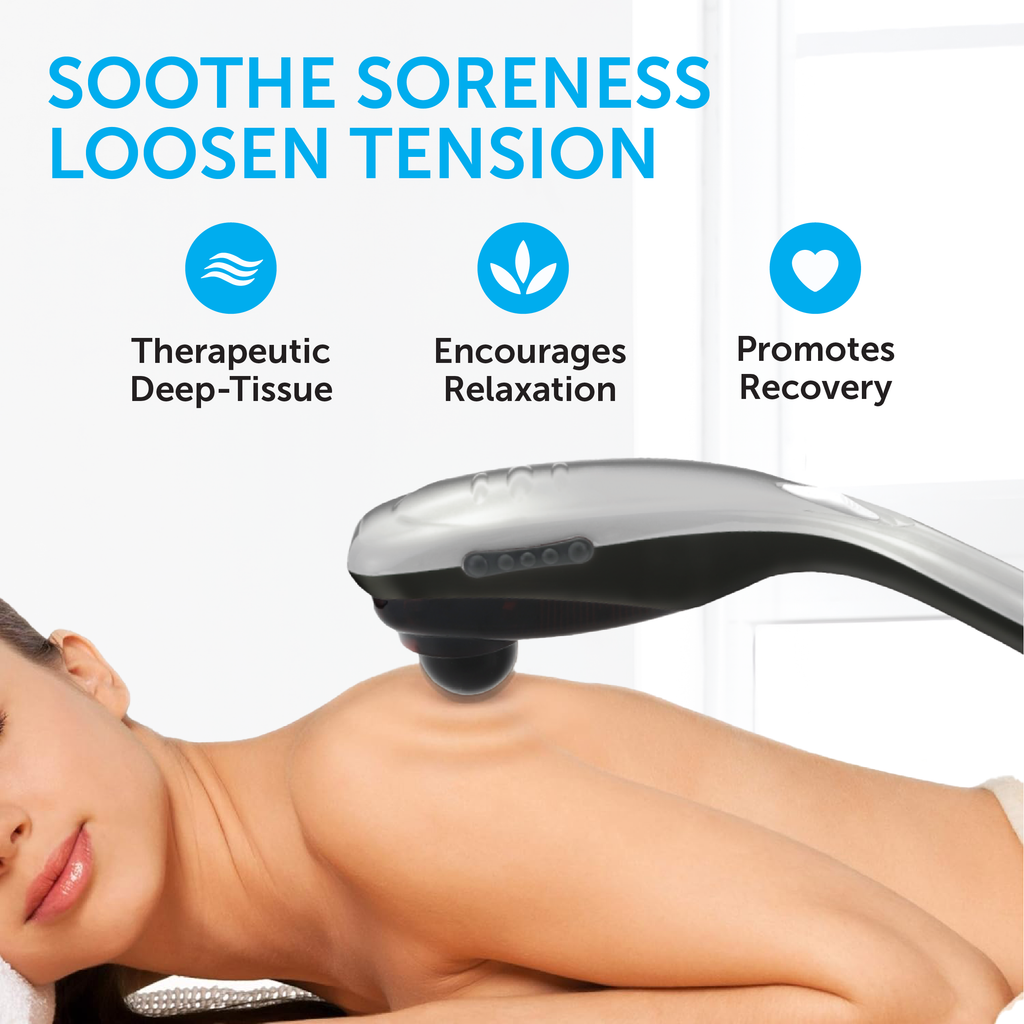 Daiwa Felicity Electric Handheld Massager Tapping Pro - Deep Tissue, Back, Neck, Shoulder, Leg, and Calf Muscle Massager - FSA HSA Eligible Massage Machine with Heat for Pain and Stress Relief