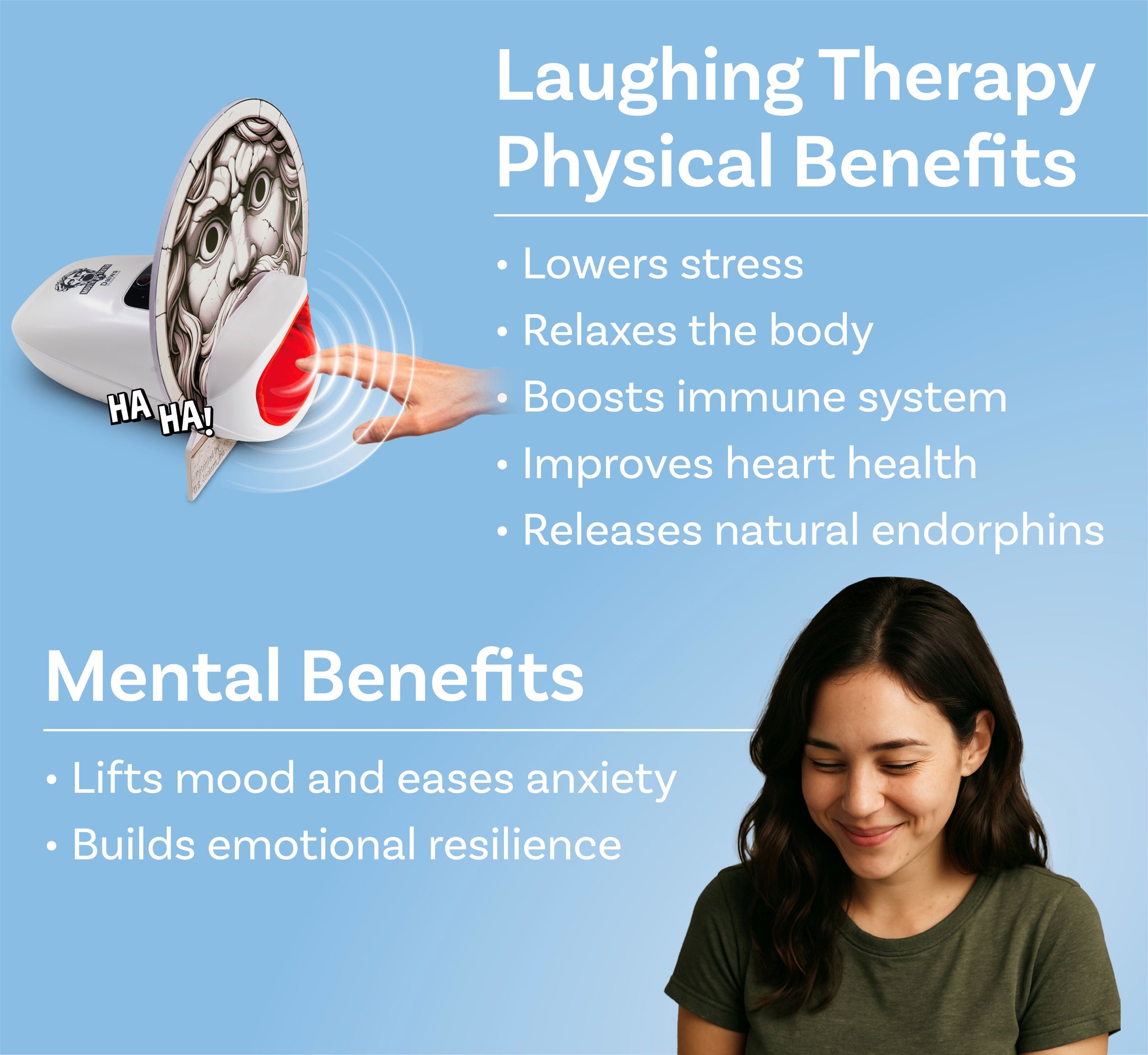 Daiwa Felicity Mouth of Truth Hand Massager – Laughing Air Compression, Reflexology, Cordless, 3 Modes for Hand Pain Relief