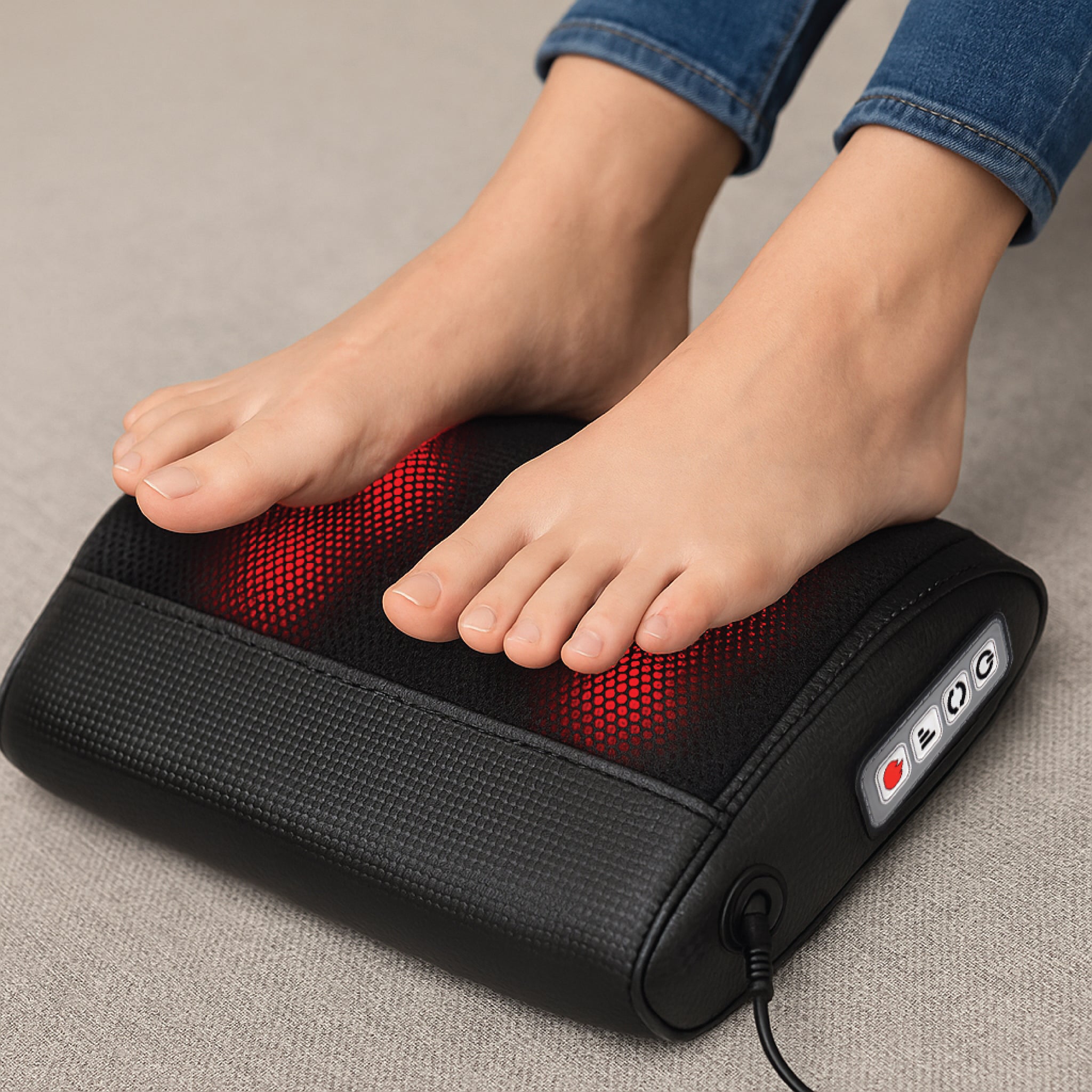 Daiwa Felicity Back & Feet Shiatsu Reflexology Massager – Deep Kneading Massage for Sore Muscles, Helps Relax and Rejuvenate Back and Feet, Relieves Pain from Plantar Fasciitis and Muscle Tension