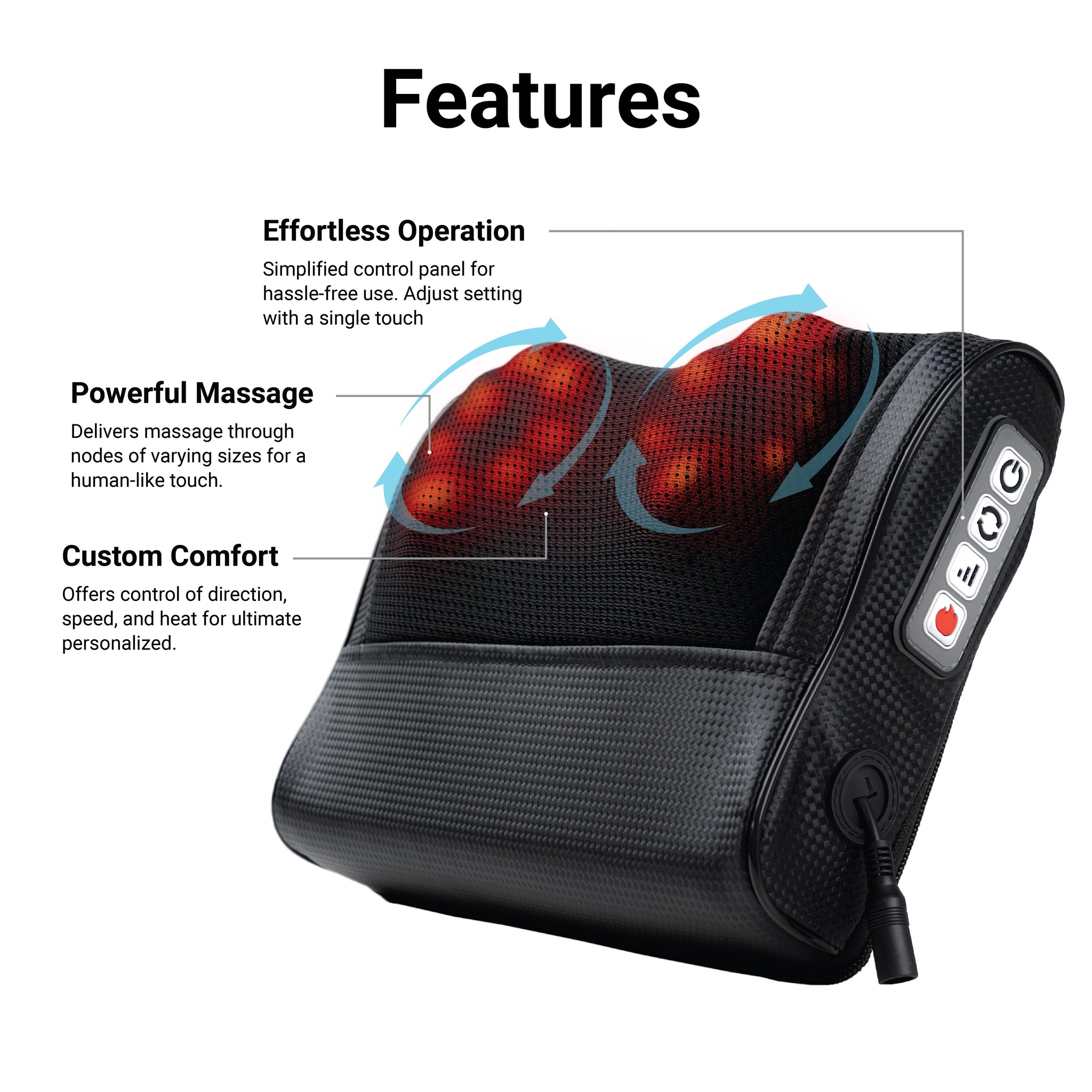 Daiwa Felicity Back & Feet Shiatsu Reflexology Massager – Deep Kneading Massage for Sore Muscles, Helps Relax and Rejuvenate Back and Feet, Relieves Pain from Plantar Fasciitis and Muscle Tension