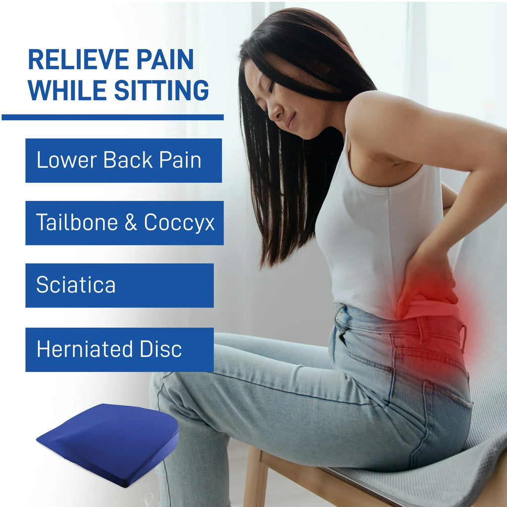 Daiwa Felicity Eze Back Memory Foam Lumbar Support Seat Cushion - Home, Office & Car