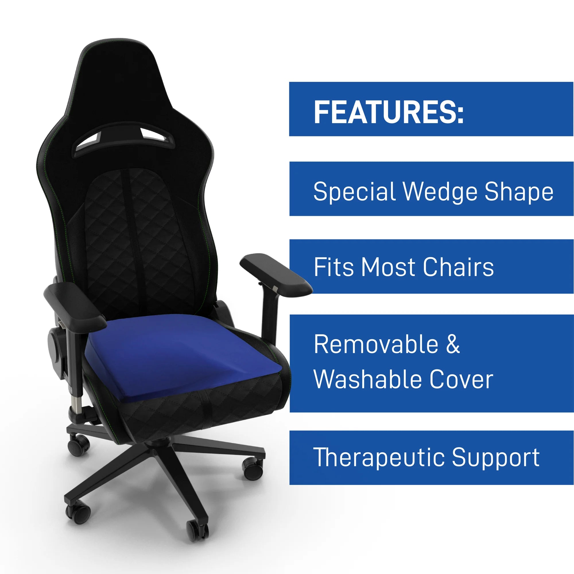 Daiwa Felicity Eze Back Memory Foam Lumbar Support Seat Cushion - Home, Office & Car