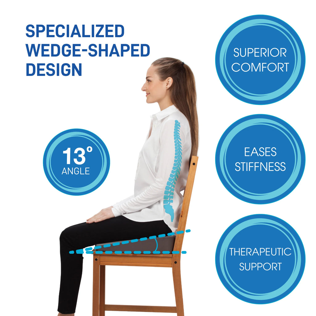 Daiwa Felicity Eze Back Memory Foam Lumbar Support Seat Cushion - Home, Office & Car