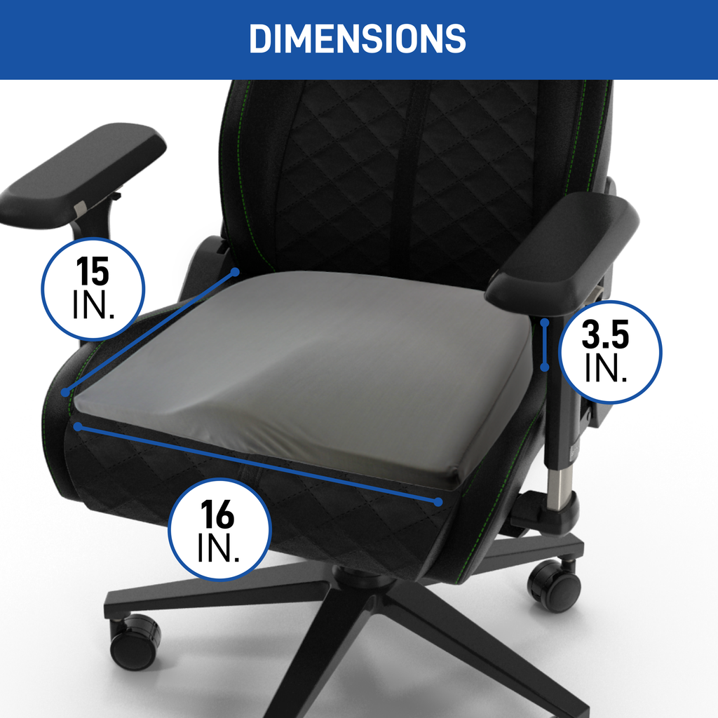 Daiwa Felicity Eze Back Memory Foam Lumbar Support Seat Cushion - Home, Office & Car