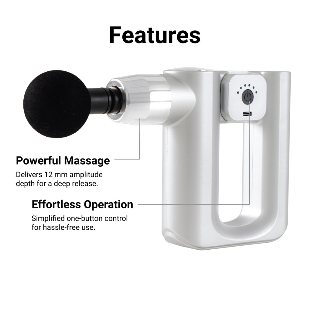 Daiwa Felicity Robo Touch Deep Tissue Massage Gun – Portable Percussion Therapy for Back, Shoulders, Legs – Powerful Brushless Motor, Multi‑Head Attachments, Quiet Operation, Long‑Lasting Battery