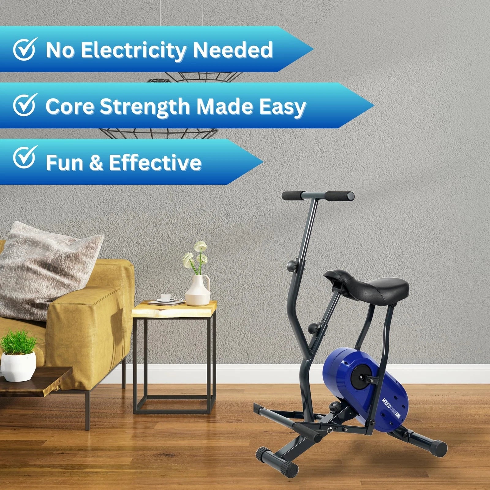 Daiwa Felicity Rodeo Core 2.0 – Full Body Exercise Machine with Handlebar for Core Strength, Balance & Posture – Fun & Low-Impact Home Workout Equipment