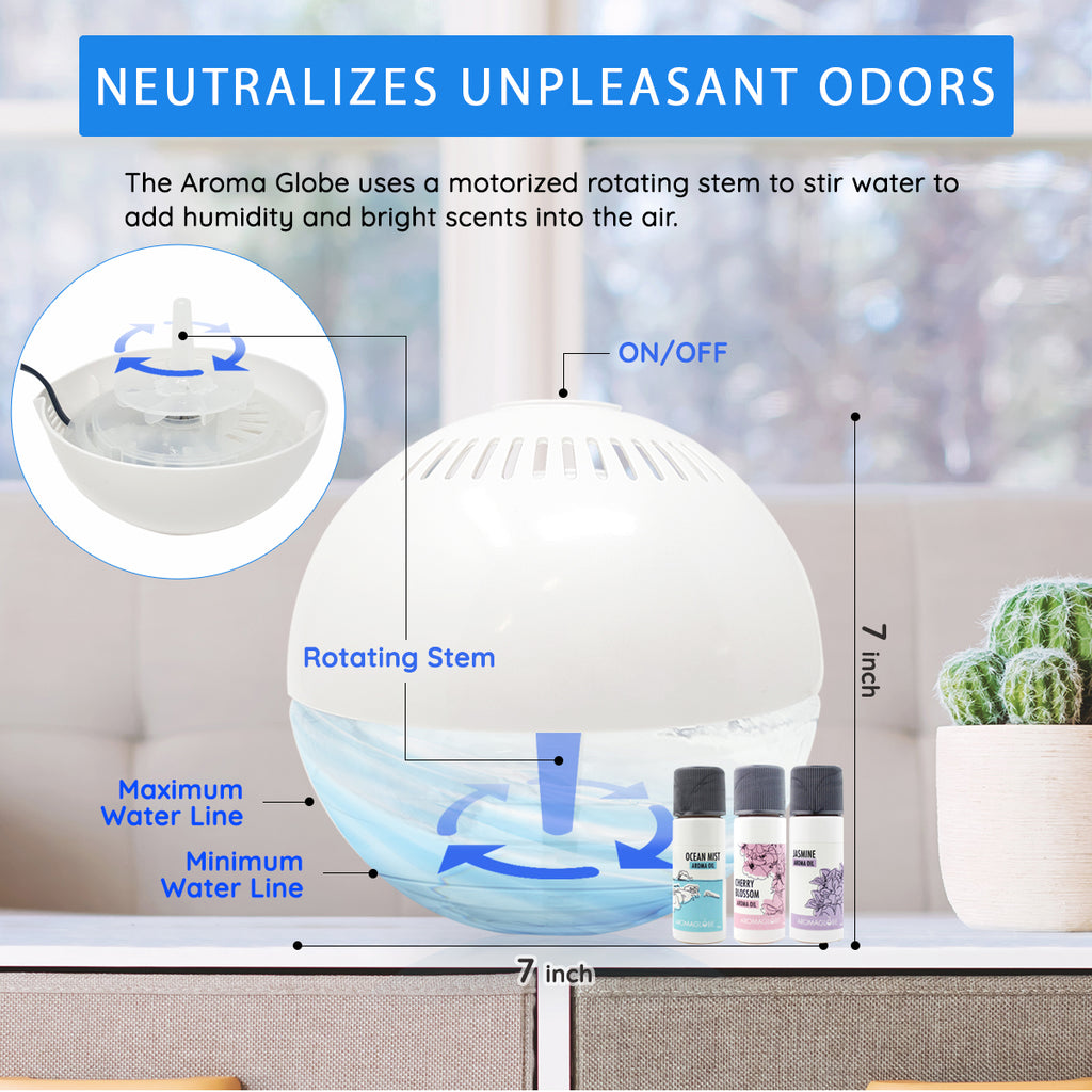 Daiwa Felicity Aroma Globe Air Washer & Room Revitalizer - White Noise Machine