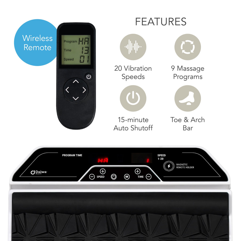 [Refurbished] Daiwa Felicity Footvibe Deluxe Vibrating Foot Massager Reduce Neuropathy & Arthritis Pain