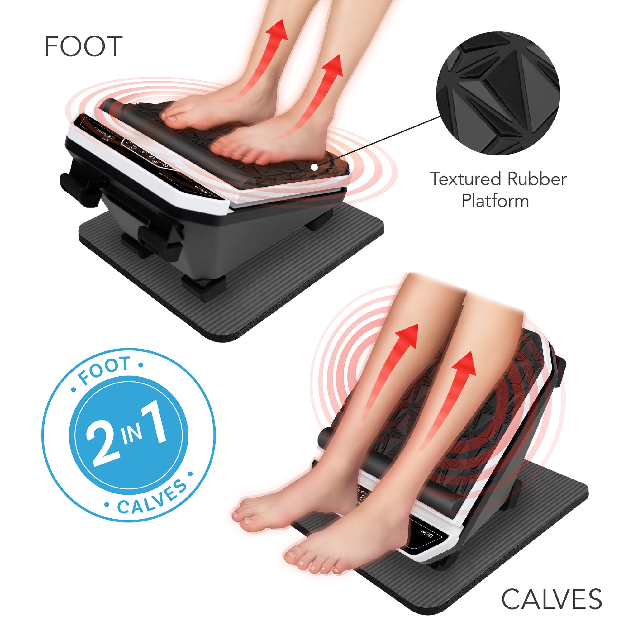 Footvibe Deluxe Vibrating Foot Massager Reduce Neuropathy & Arthritis Pain USJ-888