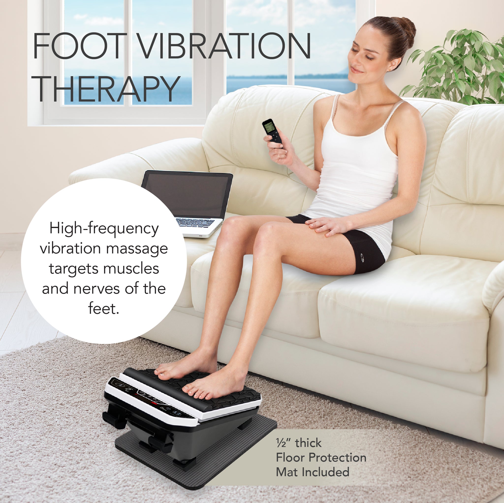 Footvibe Deluxe Vibrating Foot Massager Reduce Neuropathy & Arthritis Pain USJ-888