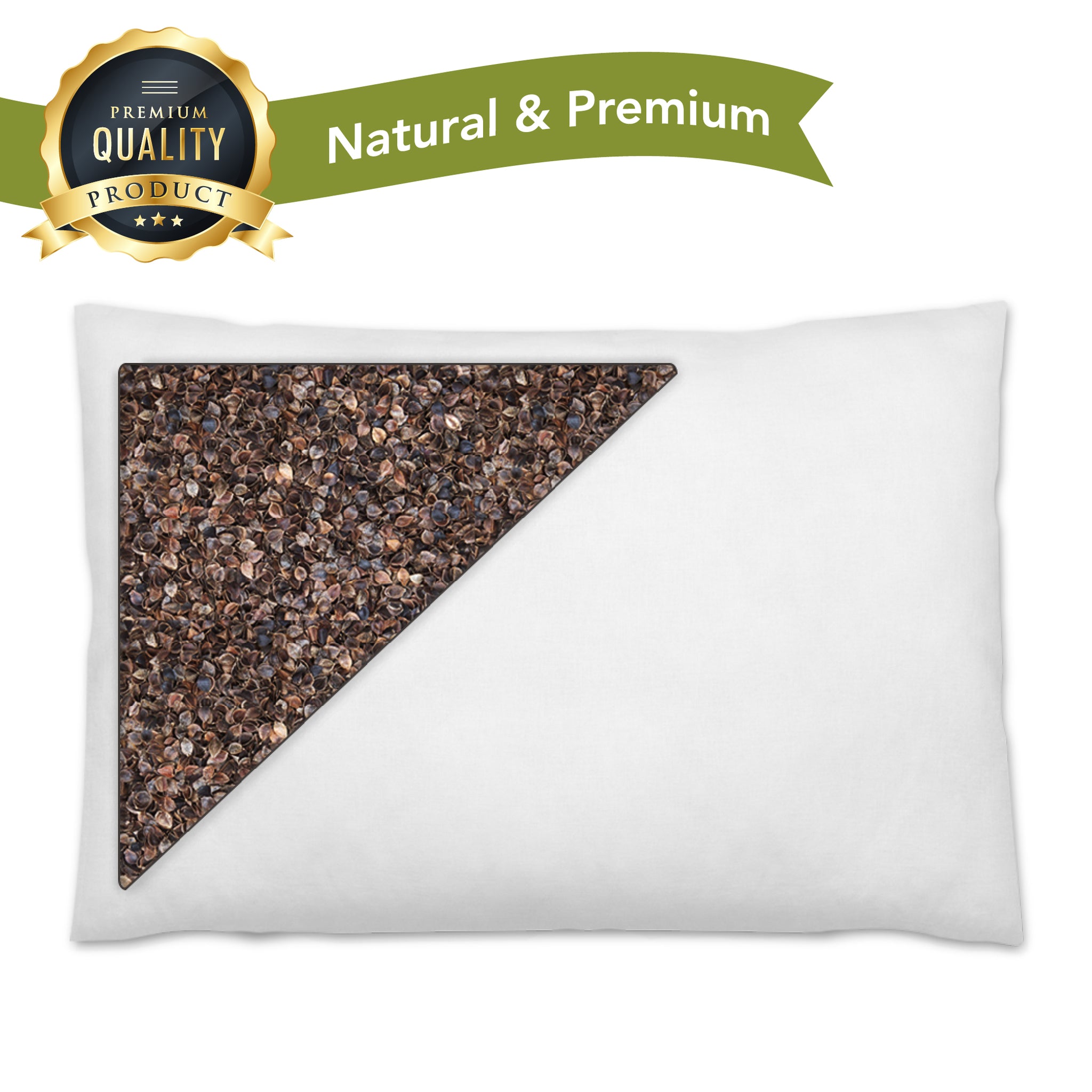Natural Premium Buckwheat Sobakawa Pillow with Pillow Protective Cover USJ-905