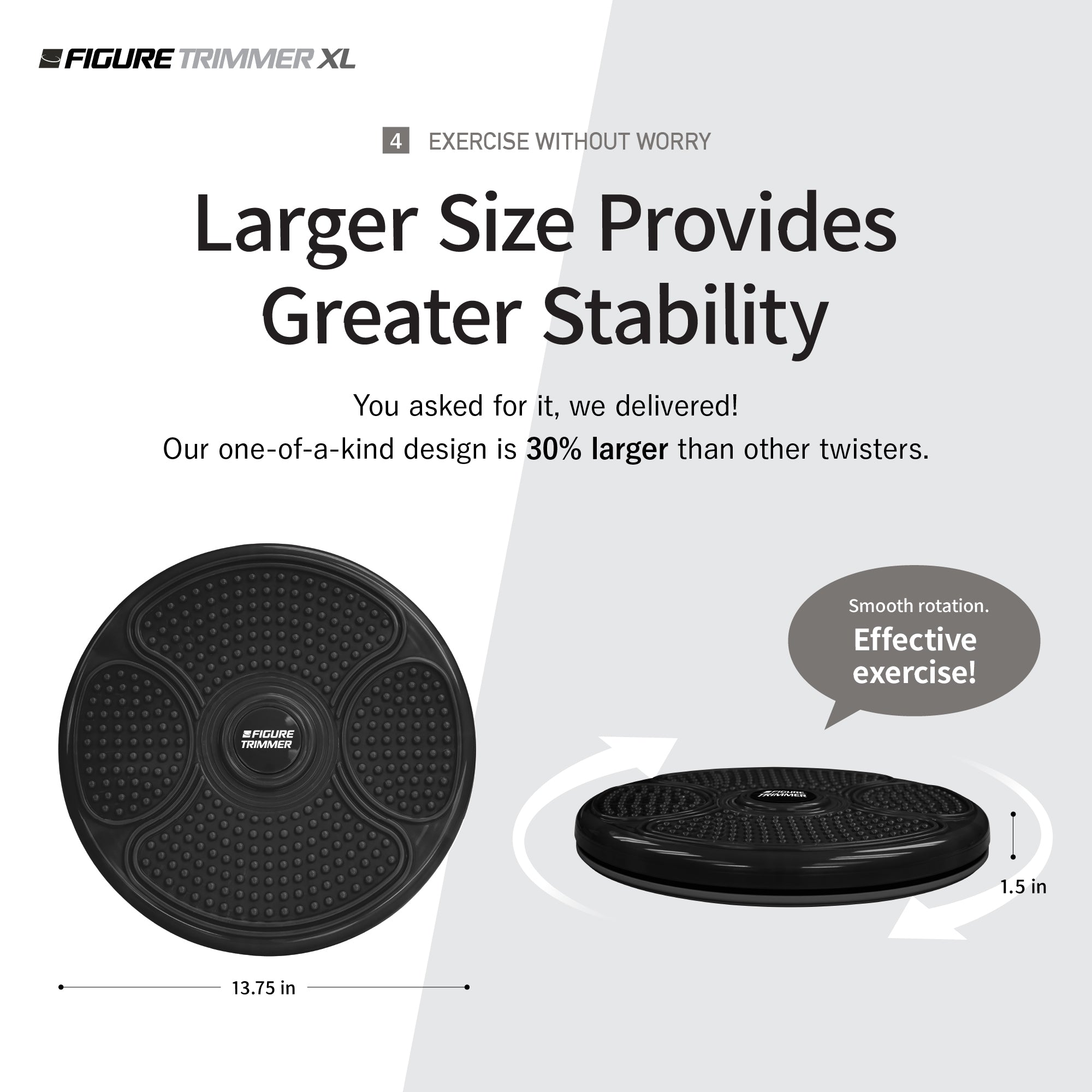 Daiwa Felicity Figure Trimmer XL Ab Twister Board for Exercise Waist Twisting Disc