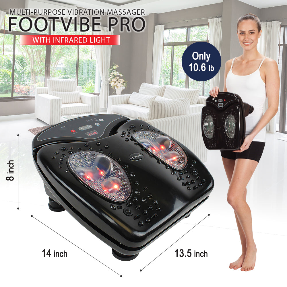 Vibration Plate Foot Massager 6 Rotating Acupressure Heads Corded, Black Cordless Leg Massager Vibration Plate Foot Massager 6 Rotating Acupressure Heads Corded, Black Cordless Leg Massager