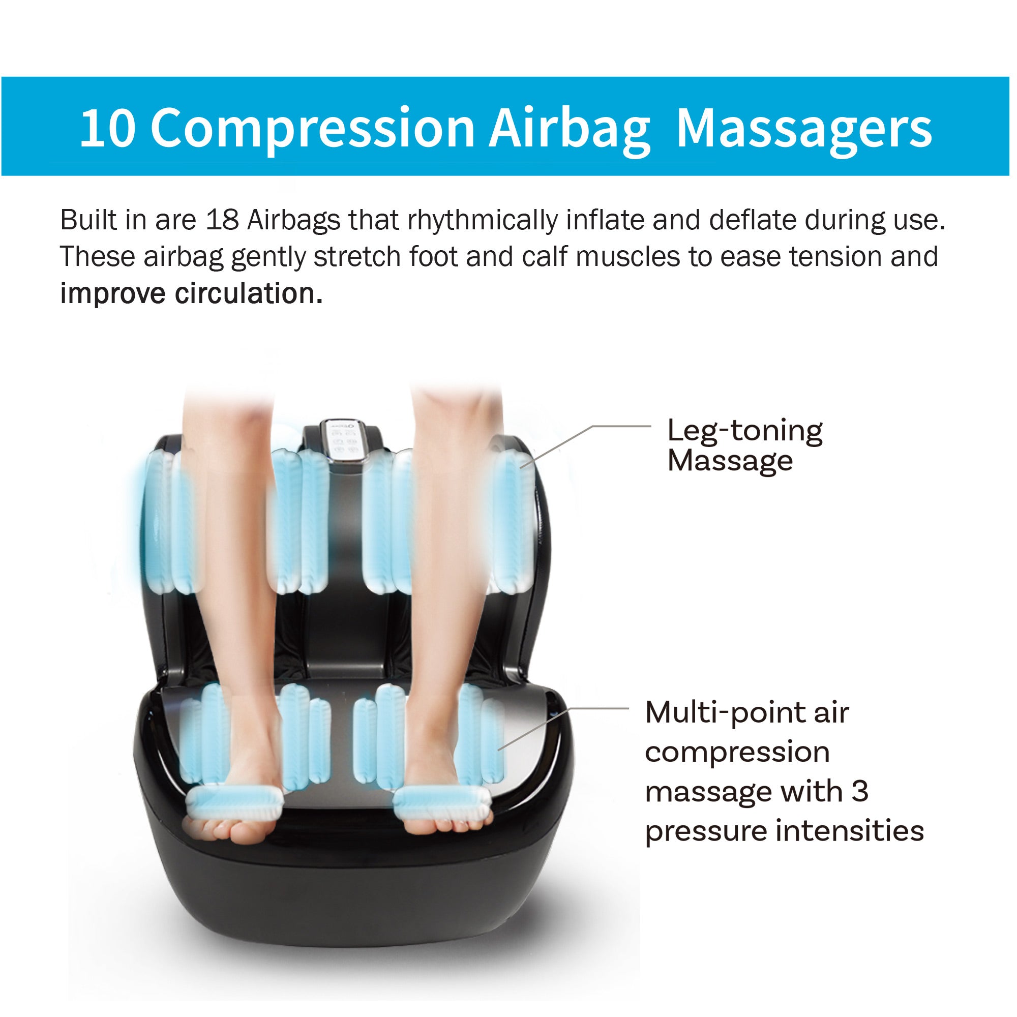 Shiatsu Leg Supreme Foot & Leg Massager with Heat USJ-891