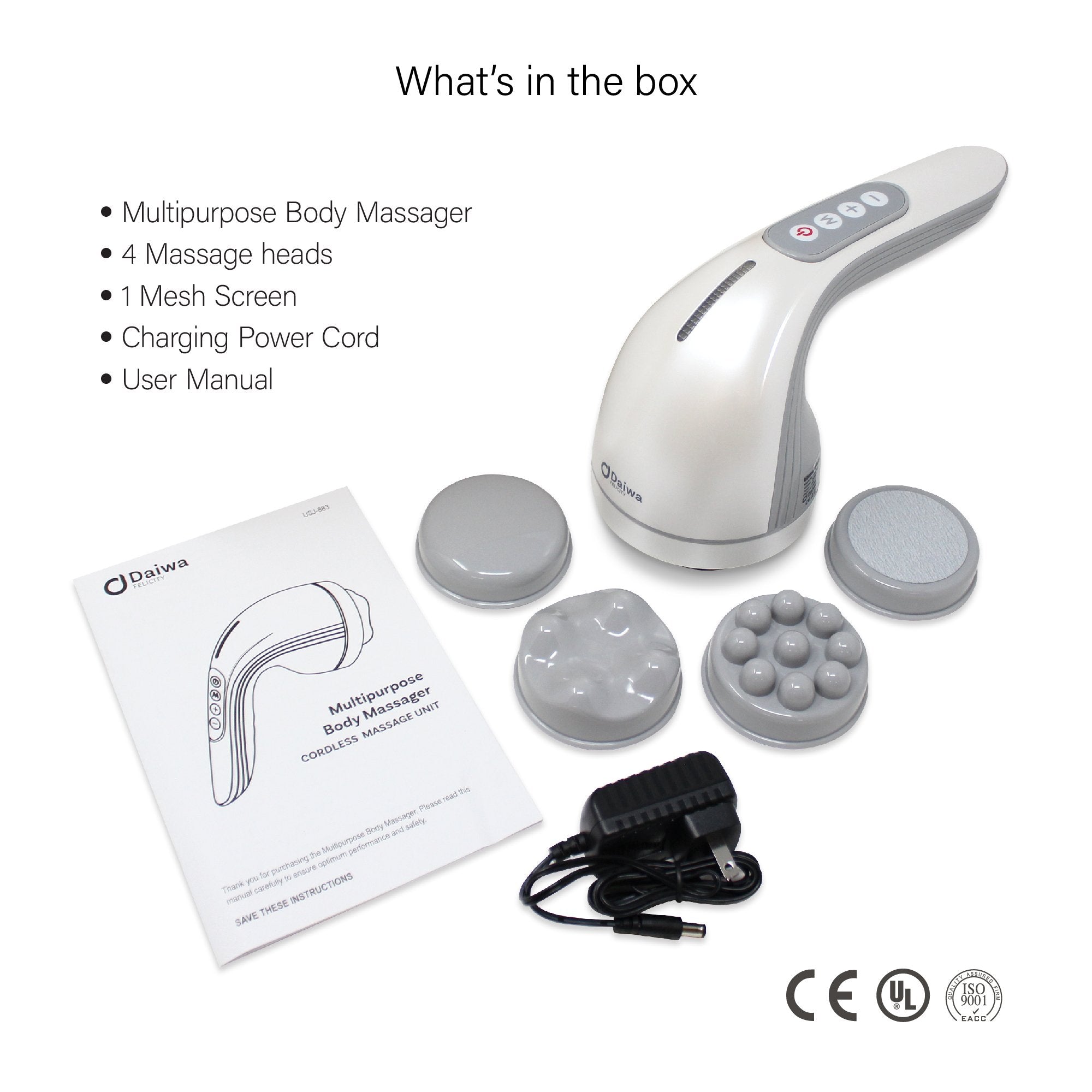 [Refurbished] Multipurpose Body Massager with 4 attachments USJ-883