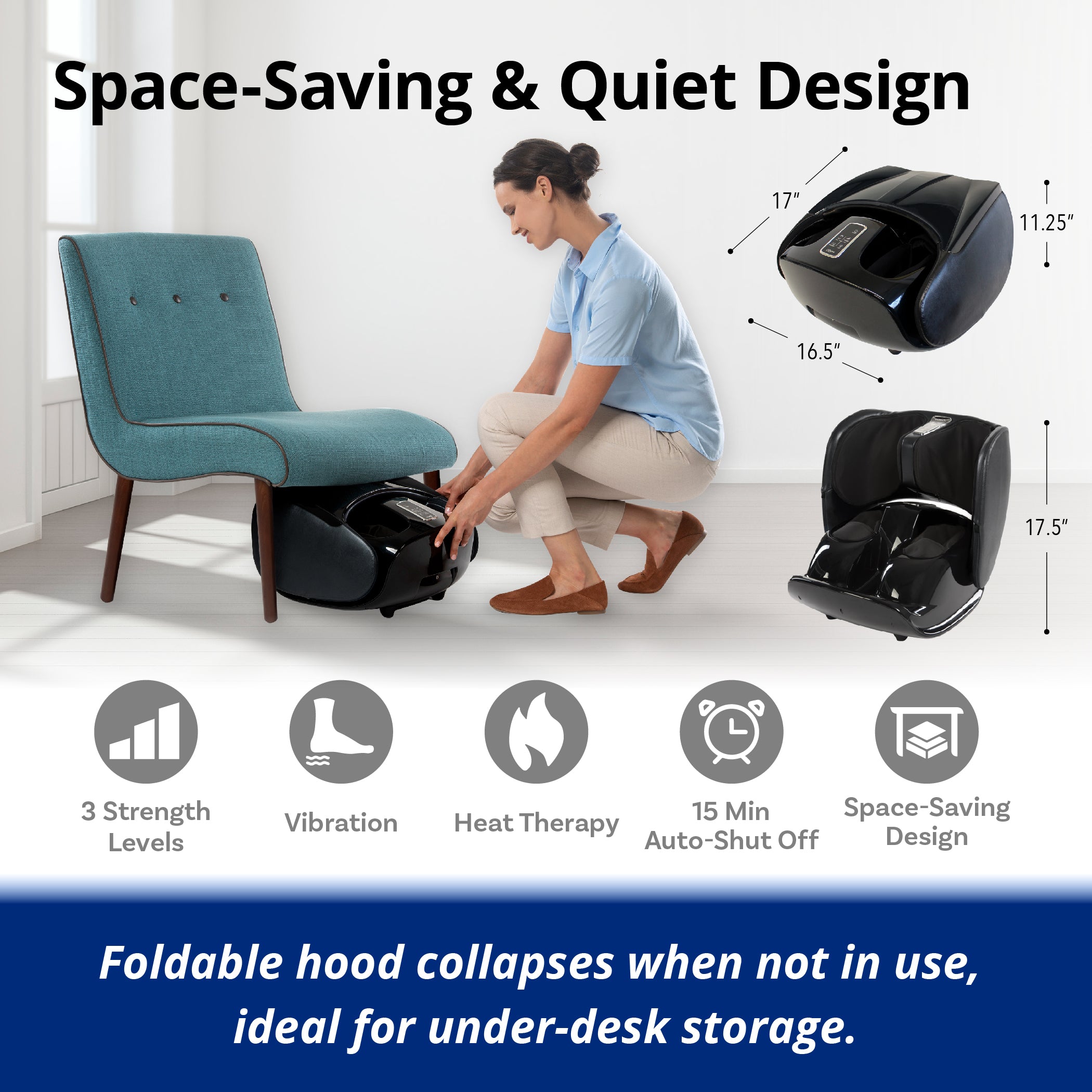 Daiwa Felicity Ninja Leg Massager 2 Foldable Massager with Heat