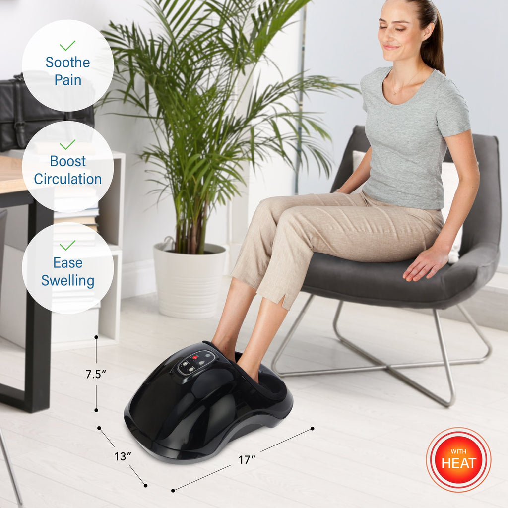 [Refurbished] Daiwa Felicity Reflexology Foot Massager - Shiatsu Foot Massager with Heat and Kneading