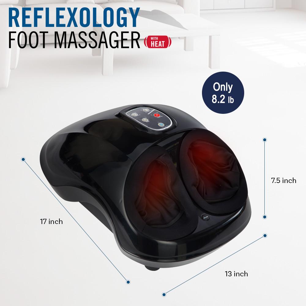 [Refurbished] Daiwa Felicity Reflexology Foot Massager - Shiatsu Foot Massager with Heat and Kneading