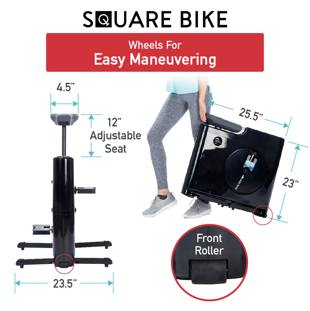 Daiwa Felicity Square Bike Compact Exercise Bike with 8 Levels of Magnetic Resistance