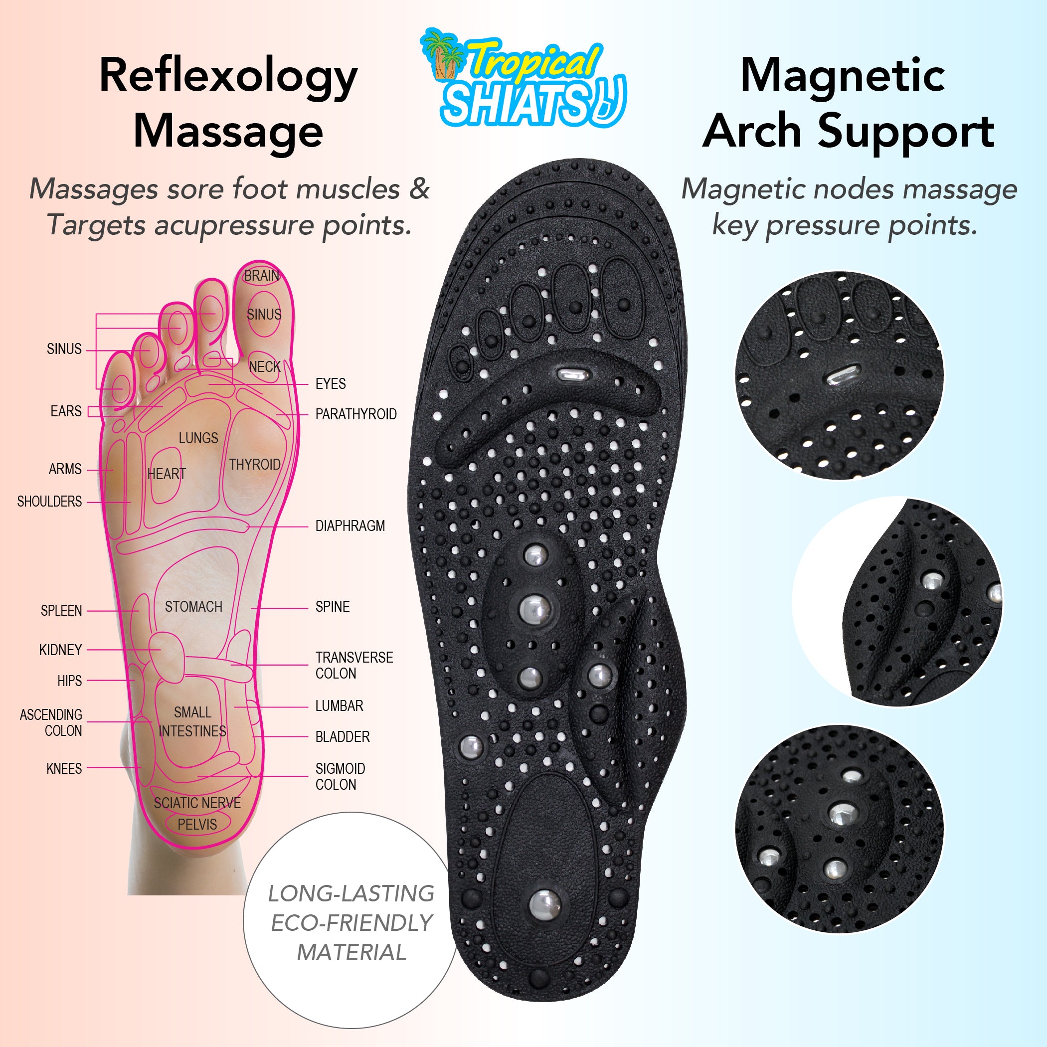 Daiwa Felicity Acupressure Shiatsu Massaging Magnetic Insoles